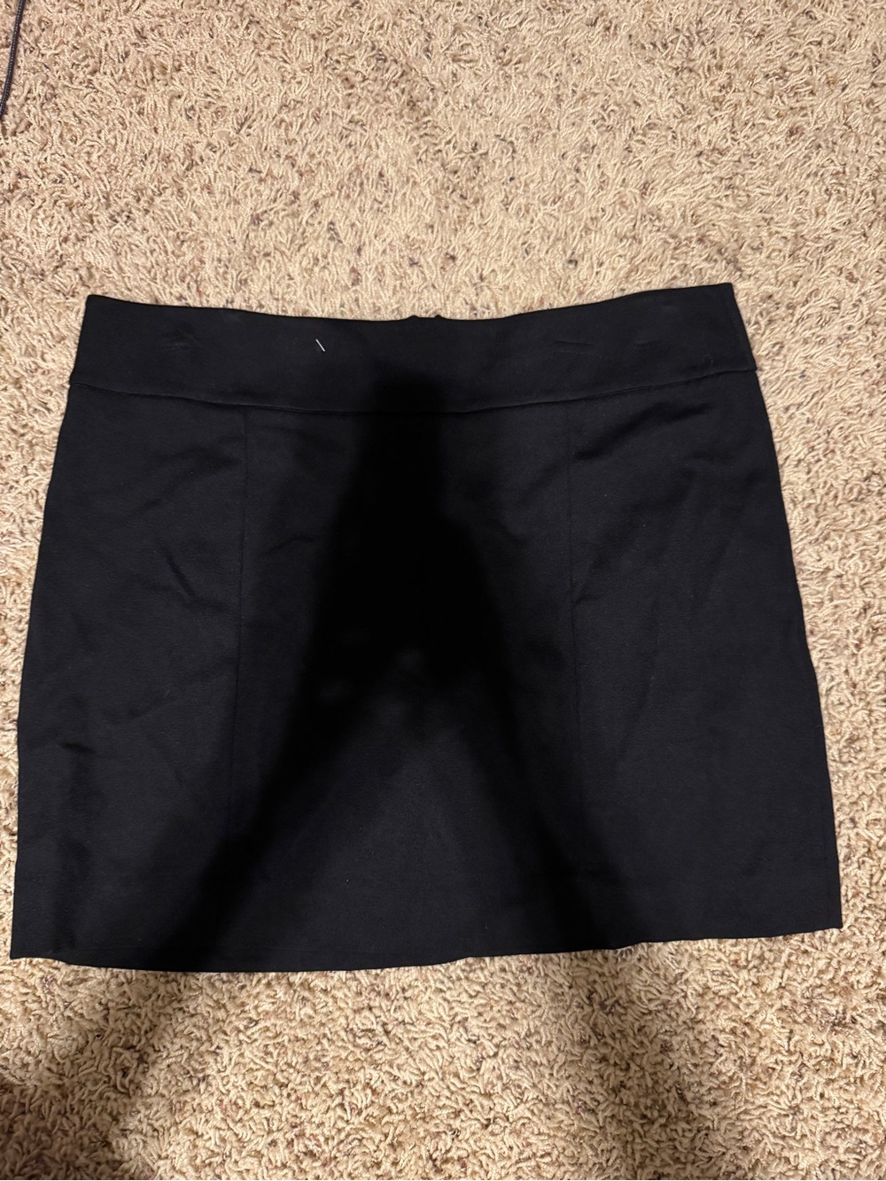 White House Black Market Black Skirt with Fuchsia Trim
